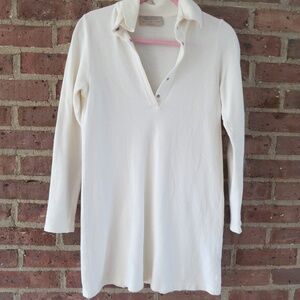 ZARA Trafaluc Women's Long Sleeve Collared Polo Sweater Dress Medium